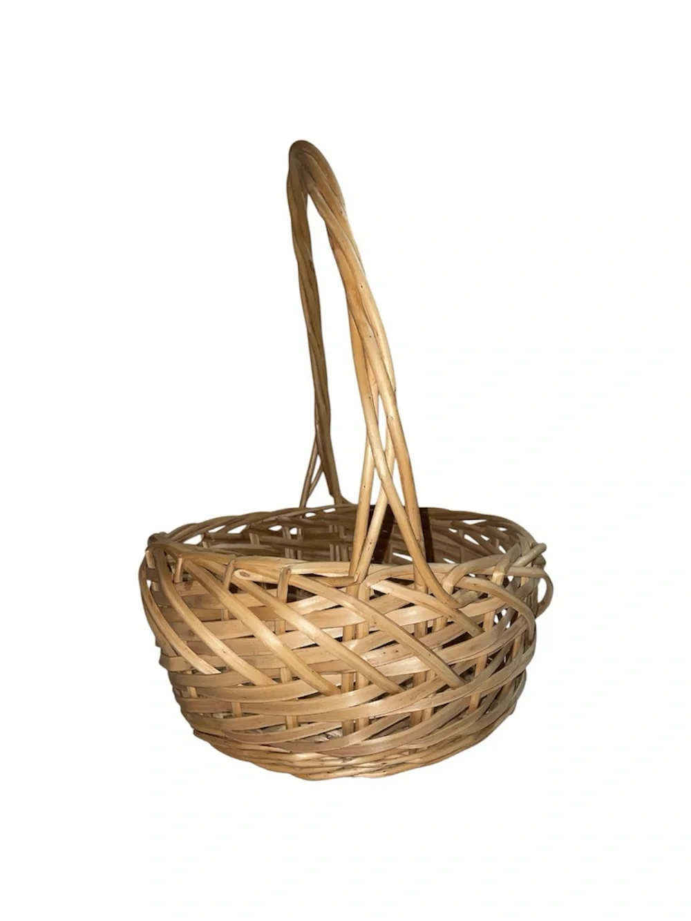 Vintage Brown Woven Basket